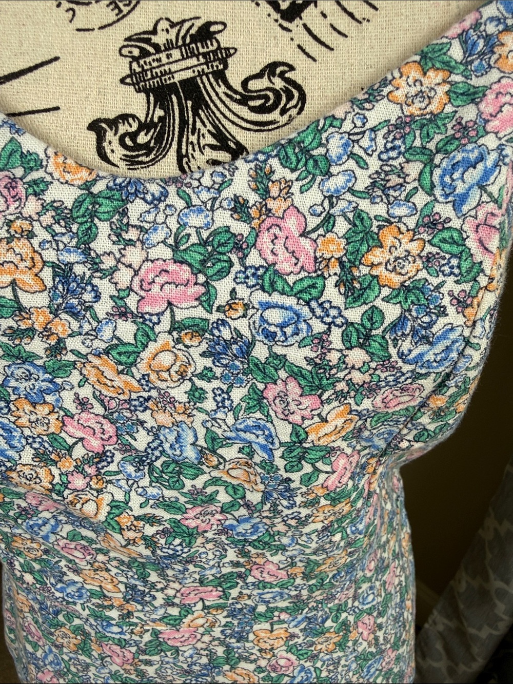 Old Navy Pastel Floral Slip Dress in Light Blue and Pink - Picture 3 of 6